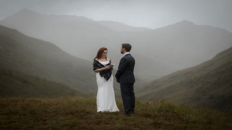 An example of elopement wedding photography by The Sassenachs