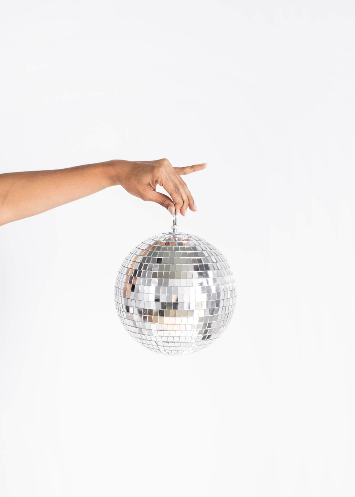 Silver glitter ball